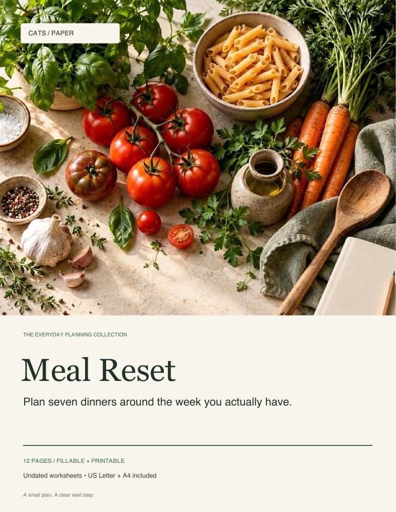 Actual Meal Reset PDF cover
